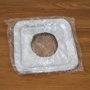 Aluminum Gas Stove Burner Protector Covers (10 Pc / 23x23 cm)