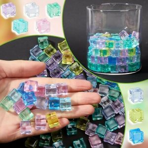 Multicolor Decorative Ice Cube Stones for Vase & Aquarium