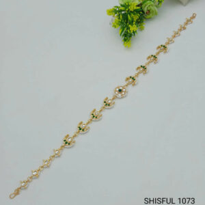 Dainty Shishful featuring Green Floral Medallions