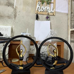 Yoga Meditation Figurine Showpiece Black Gold Table Decor Statue(Design may vary)