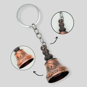 Bell Shape Mini Metal Keychain (1 Pc)