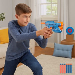 Nerf Elite 2.0 Volt Blaster Compact Foam Dart Gun with Light Beam & 6 Darts