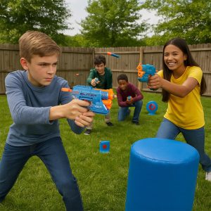 Nerf Elite 2.0 Volt Blaster Compact Foam Dart Gun with Light Beam & 6 Darts