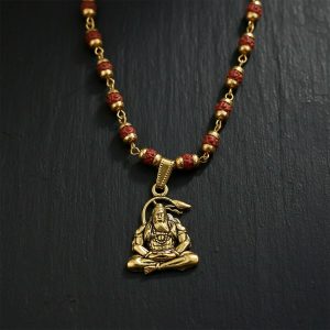 Hanuman Rudraksha Necklace Mala With Bracelet Combo