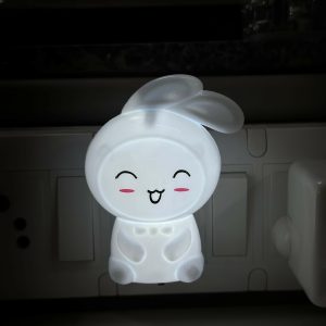 Cute Bunny Plug-In LED Night Light for Bedroom, Kids Room & Nursery