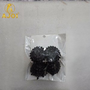 Black Oxidized Floral Earrings