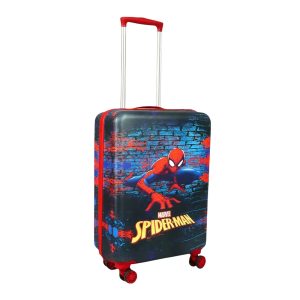 Novex Marvel Spiderman Red Kids Polycarbonate Trolley Bag for Boys Travel Luggage with 4 Spinner Wheel (18 Inch)