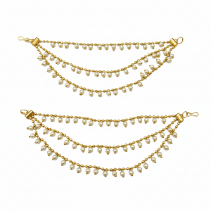 Traditional 3 Line Pearl Drop Kaan Chain