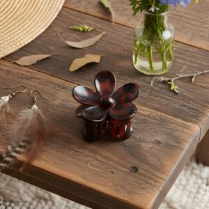 Elegant Plastic Flower Hair Clip (1 Pc / Mix Color)