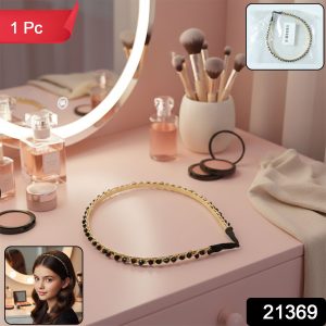 Elegant Gold Finish Decorative Hair Band (1 Pc)