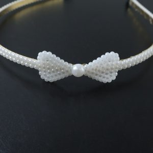 Elegant Pearl Beaded Slim Metal Hair Band (1 Pc)
