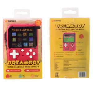Sameo DreamBoy Retro Handheld Gaming Console with 500 Built-in Classic Games – Portable Mini Game Player with TV Output