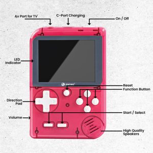 Sameo DreamBoy Retro Handheld Gaming Console with 500 Built-in Classic Games – Portable Mini Game Player with TV Output
