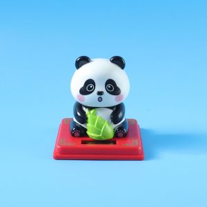 Solar Powered Moving Head Panda Showpiece (1 Pc)