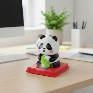 Solar Powered Moving Head Panda Showpiece (1 Pc)