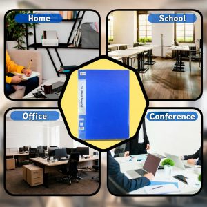 Aerotix FC 2-D Ring Binder File Folder with Inside Pocket for School, Office