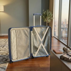 Novex Unicorn Rainbow Blue Travelling Kids Trolley Bags for Girls Luggage 4 Wheels ( 18 Inch)