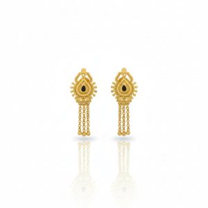 Nice 3 Line Golden Earrings for Women & Girls – Traditional Fancy Jewellery