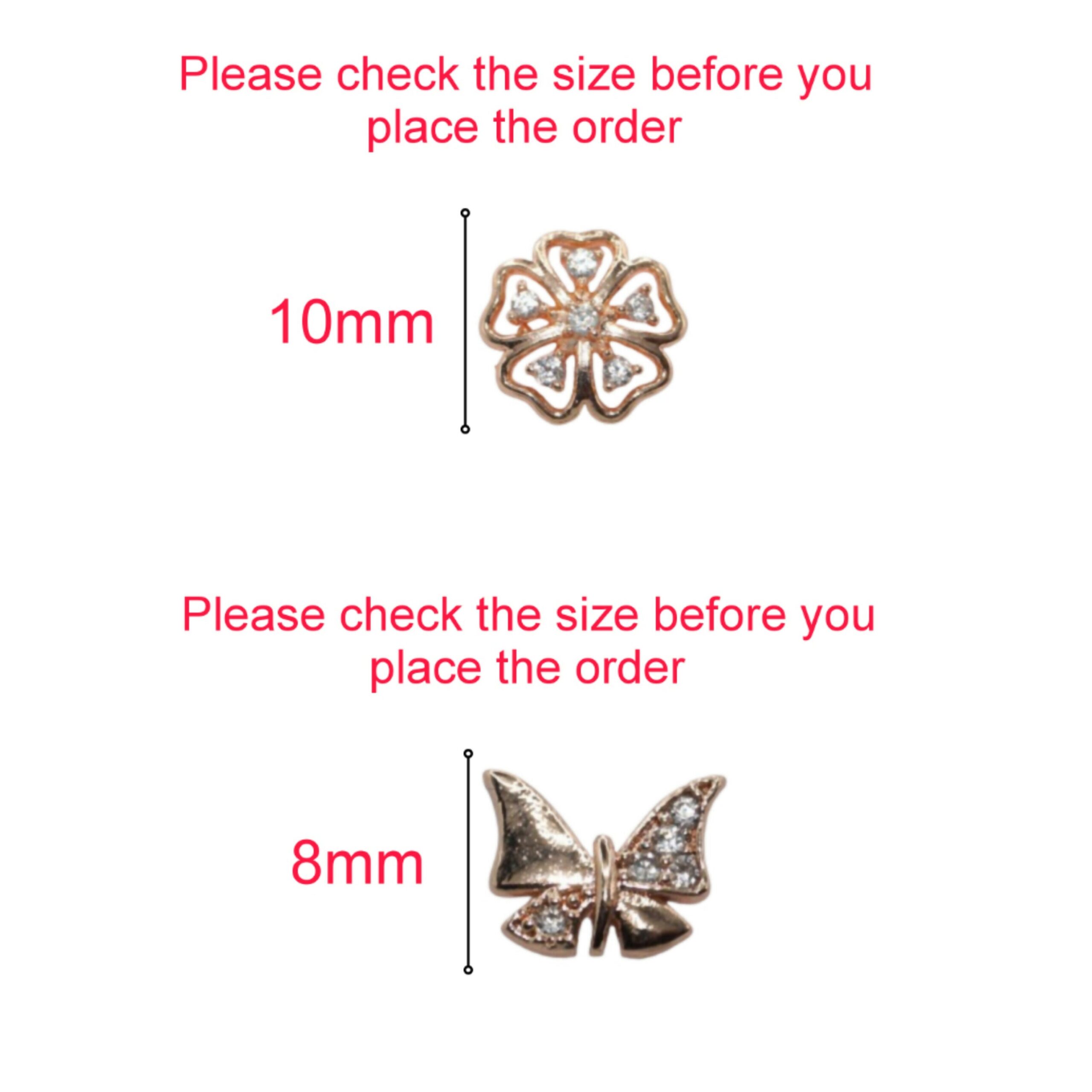 Rose Gold Plated Butterfly & Flower Stud Earrings Set for women and girls Combo Pack of 2 - Image 4