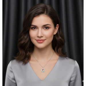 Rainbow Enamel Butterfly Circle AD Halo Pendant Necklace For women and girls