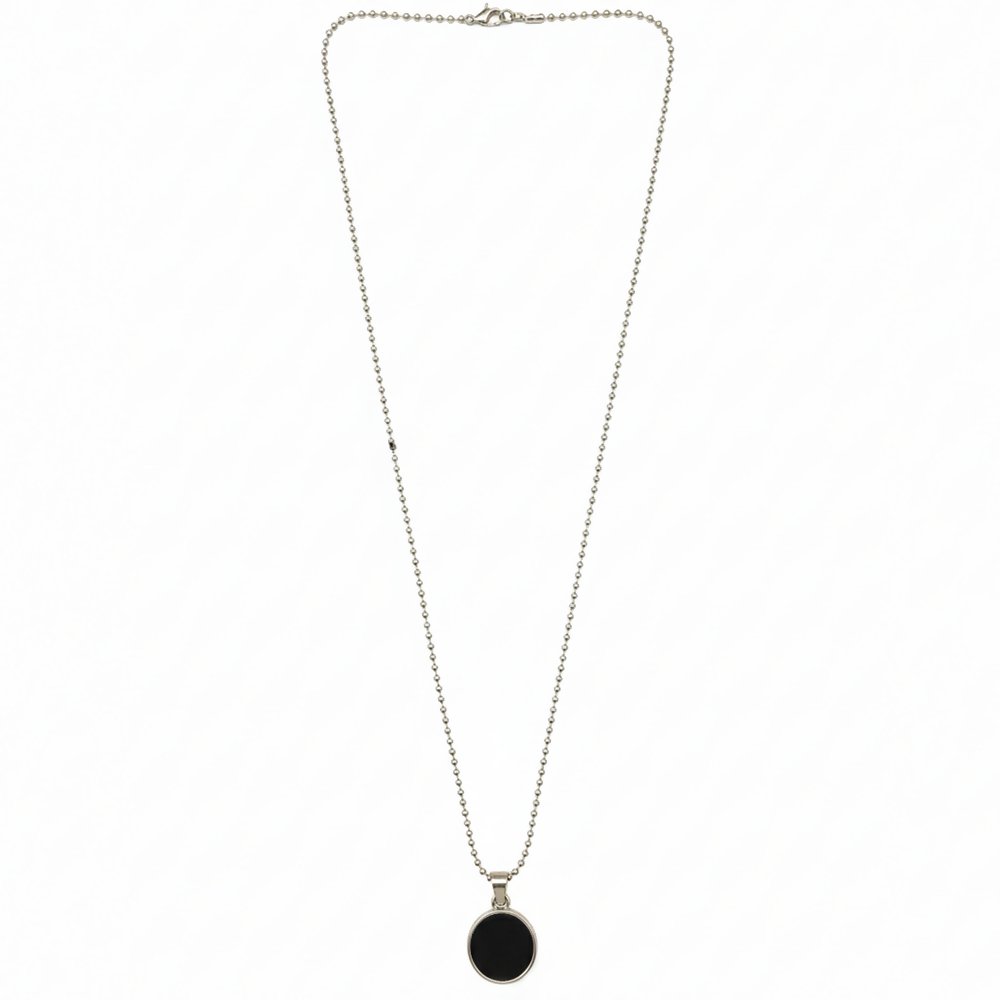 Elegant Black Round Shape Pendant Necklace