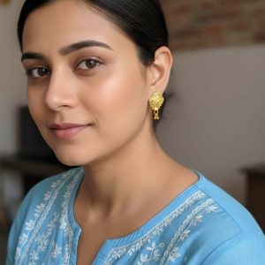 3 Drops Golden Earrings for Women & Girls – Traditional Fancy Jewellery Gift