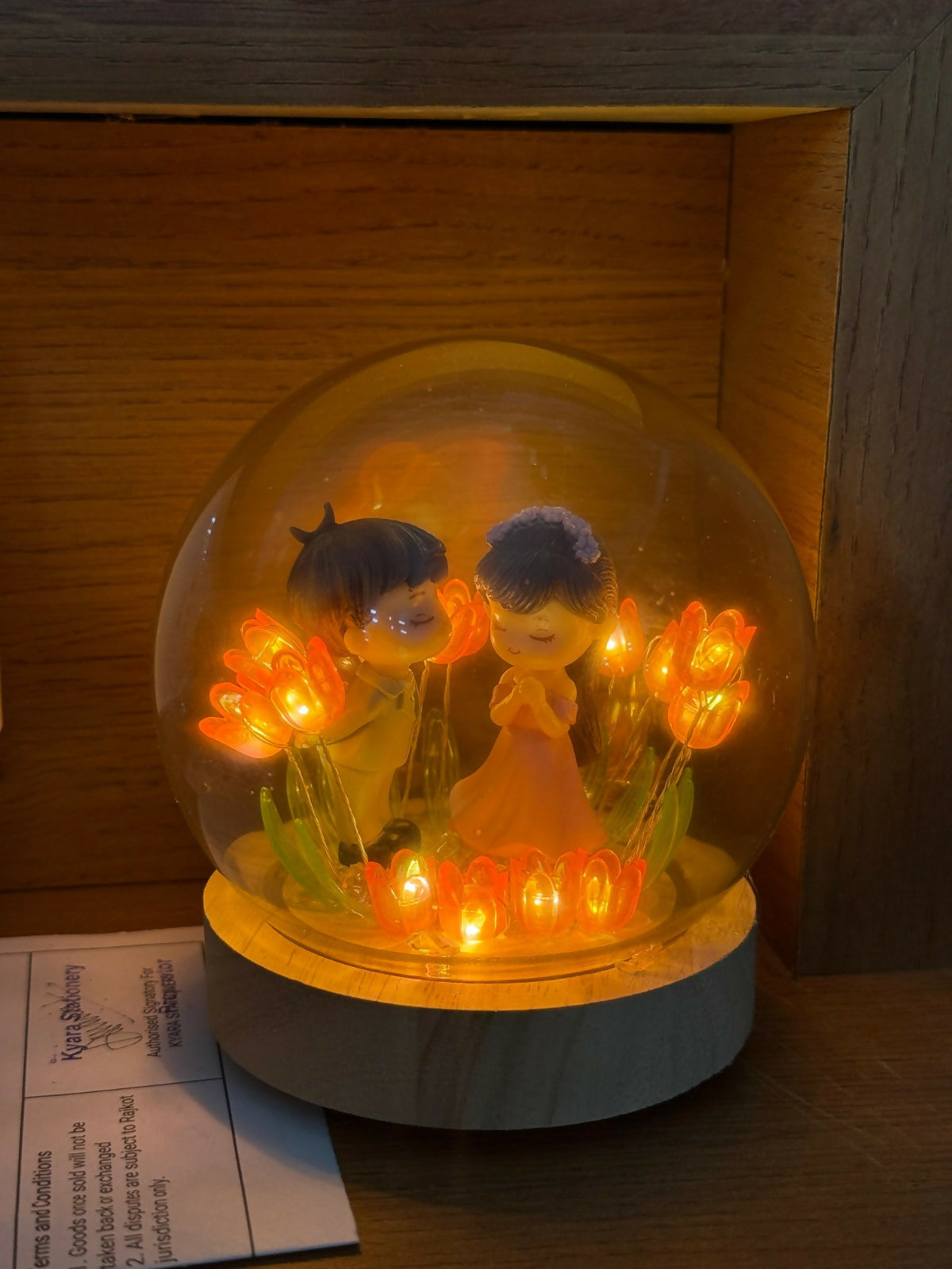 Romantic Couple Dome Lamp for Bedroom, Table & Gift Decor - Image 5