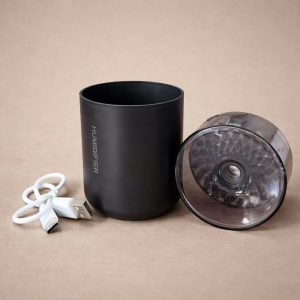 Black RGB Volcano Humidifier with LED Light USB Desk Mist Diffuser