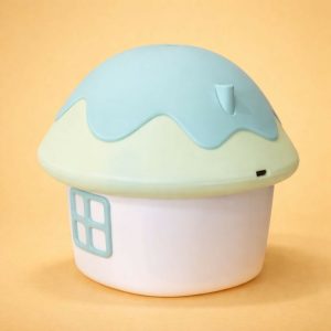 Cute Panda in a Mushroom LED Night Lamp for Kids Bedroom USB Rechargeable