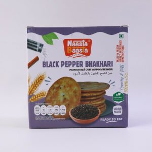 Naasta Baasta Black Pepper Bhakhari – Crispy & Spicy Ready to Eat Millet Snack (200 Gm)