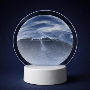 LED Round Sand Art Lamp | Relaxing Desktop Night Light Home Décor Gift