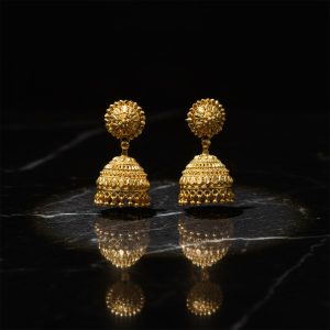 Designer Gold Plated Ethnic Jhumka Earrings for Women & Girls Festive Wear