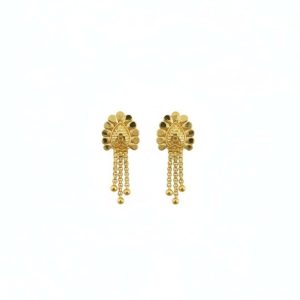 Nice 3 Line Golden Earrings for Women & Girls – Traditional Fancy Jewellery Gift