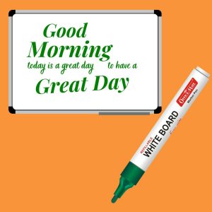 Refillable Green Whiteboard Marker Pen Set of 10 with Bullet Tip for Office, School & Teaching Use