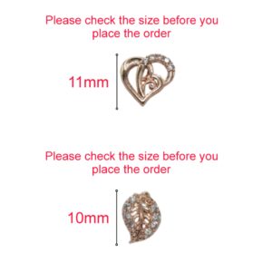 Rose Gold Plated AD Heart & Leaf Stud Earrings Set for women and girls Combo Pack of 2