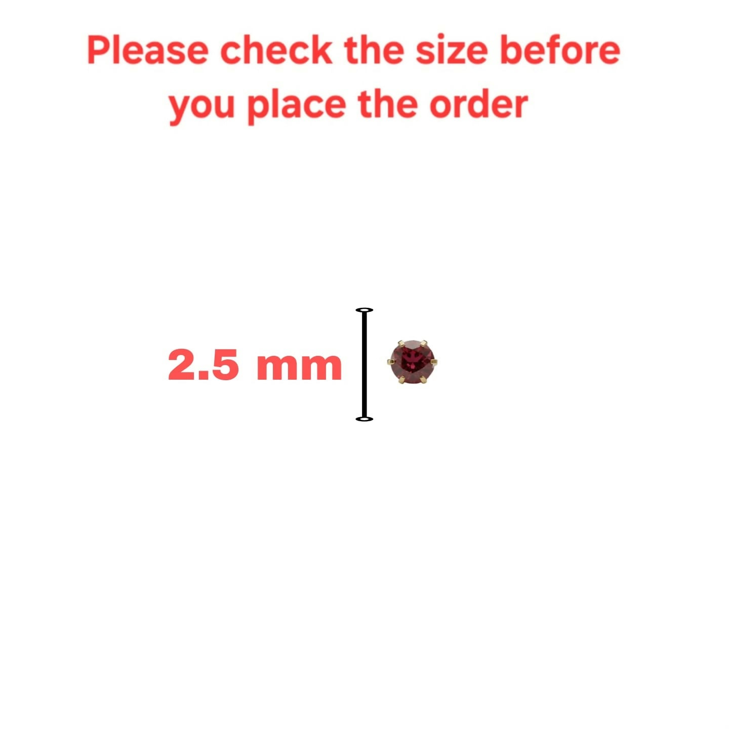 Gold plated Ruby Red AD Nosepin stud for women and girls Combo Pack of 3 - Image 5