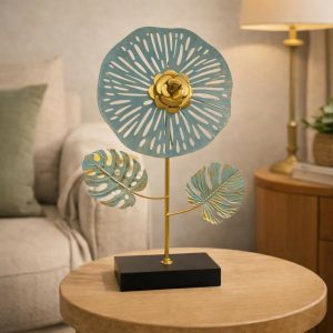 Modern Metal Flower Table Decor Showpiece for Home and Office