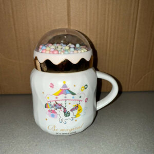 Unicorn Ceramic Mug with Decorative Dome Lid | Cute Pastel Coffee & Milk Cup for Kids, Girls & Gifting | Premium Quality Heat-Resistant Mug with 3D Bubble Dome Design | Ideal for Home, Office & Birthday Gifts | Pack of 1 (Unicorn Design)