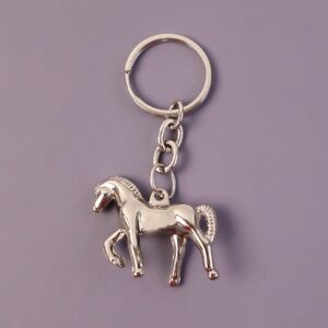 Premium Metallic Horse Shape Keychain (1 Pc)