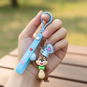 Cute Cartoon Squirrel Character Keychain (1 Pc)