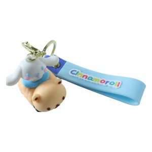 Cute Cartoon Dog Character Silicone Keychain (1 Pc)