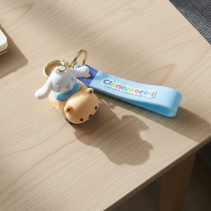 Cute Cartoon Dog Character Silicone Keychain (1 Pc)