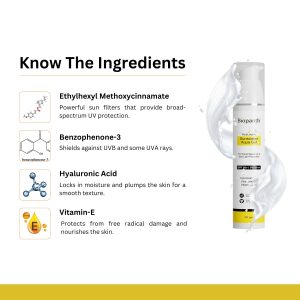 Hyaluronic Sunscreen Aqua Gel with Niacinamide & Vitamin C E (50 gm)