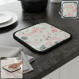 Printed Kitchen Pot Holder Heat Resistant Mat (20×20 Cm)