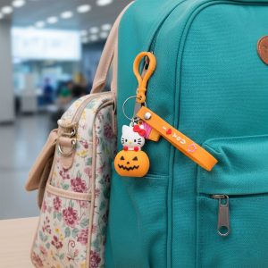 Cute Cartoon Kitty Pumpkin Keychain (1 Pc)