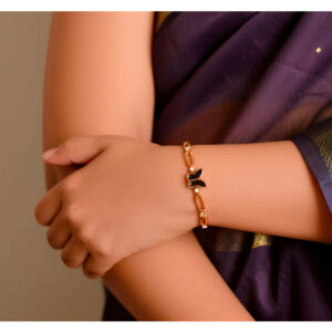 Stainless Steel Gold Plated Kada Bracelet For Girls And Women