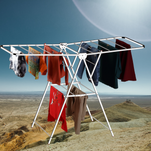 Foldable Stainless Steel Clothes Drying Rack | Single Layer | Rust-Resistant | 150 x 76 x 102 cm | Heavy-Duty