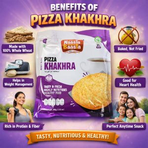 Naasta Baasta Pizza Khakhra Crispy & Cheesy Whole Wheat Ready to Eat Snack (200gm)