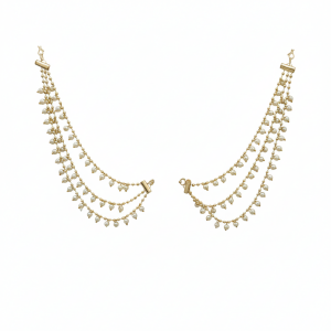 Traditional White pearl kaanchain