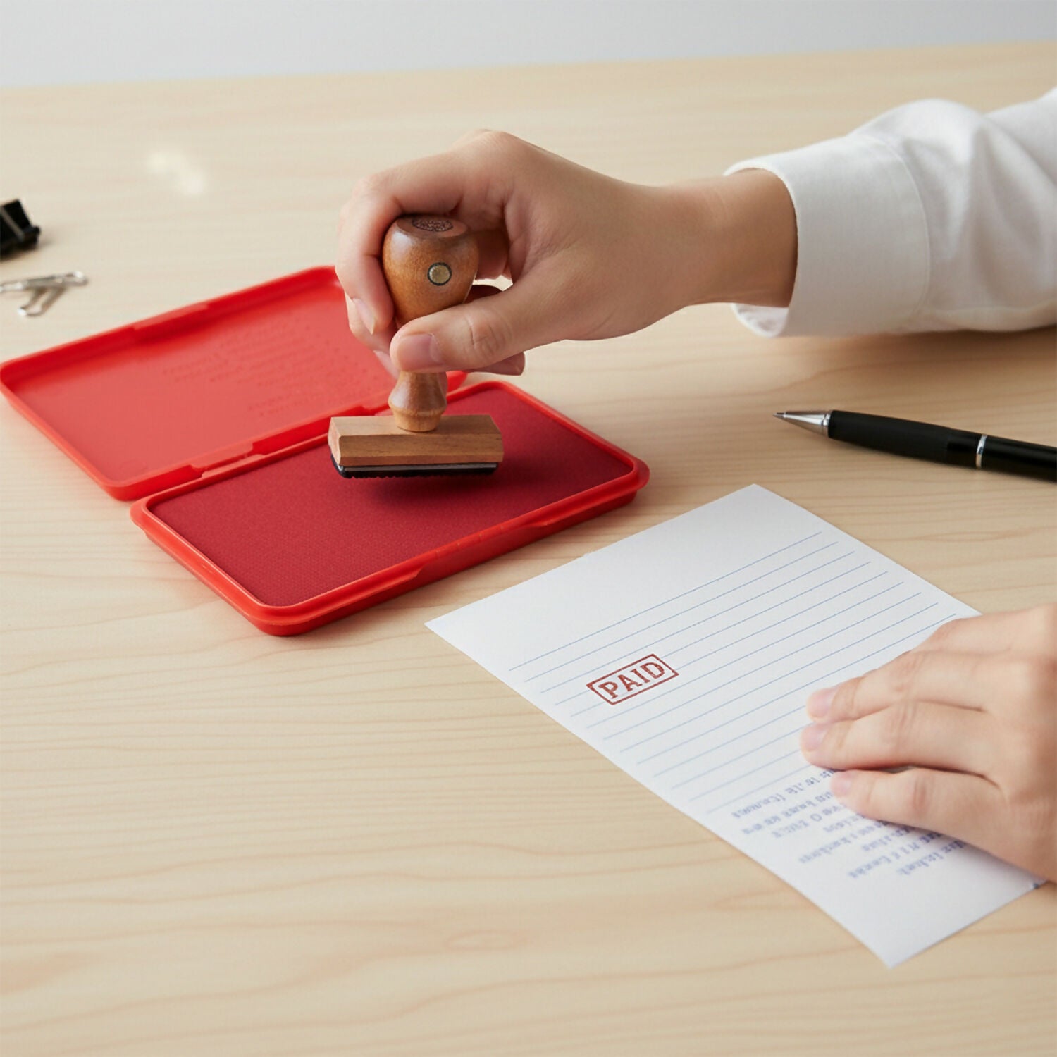 OfficeMate Red Stamp Pad – Premium Microcellular Foam, Long-Life Ink (108×65 mm) - Image 3